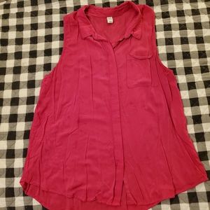 Old Navy Pink XL Sleve-less Blouse